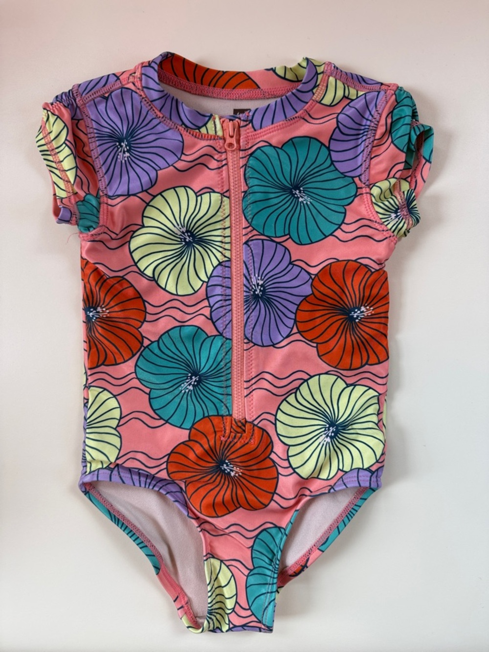 Tea Collection Pink Floral One-Piece Swimsuit